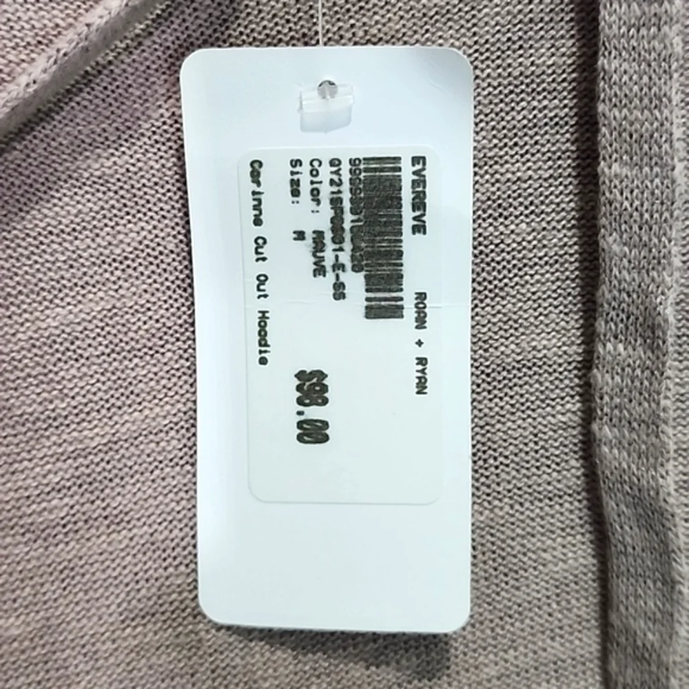 Roan + Ryan Corinne sholder cutout hoodie size M NWT - Picture 4 of 7